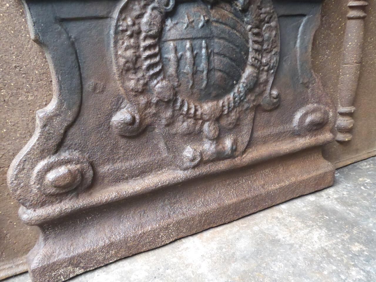 French Renaissance Style 'Coat Of Arms' Fireback / Backsplash photo buy