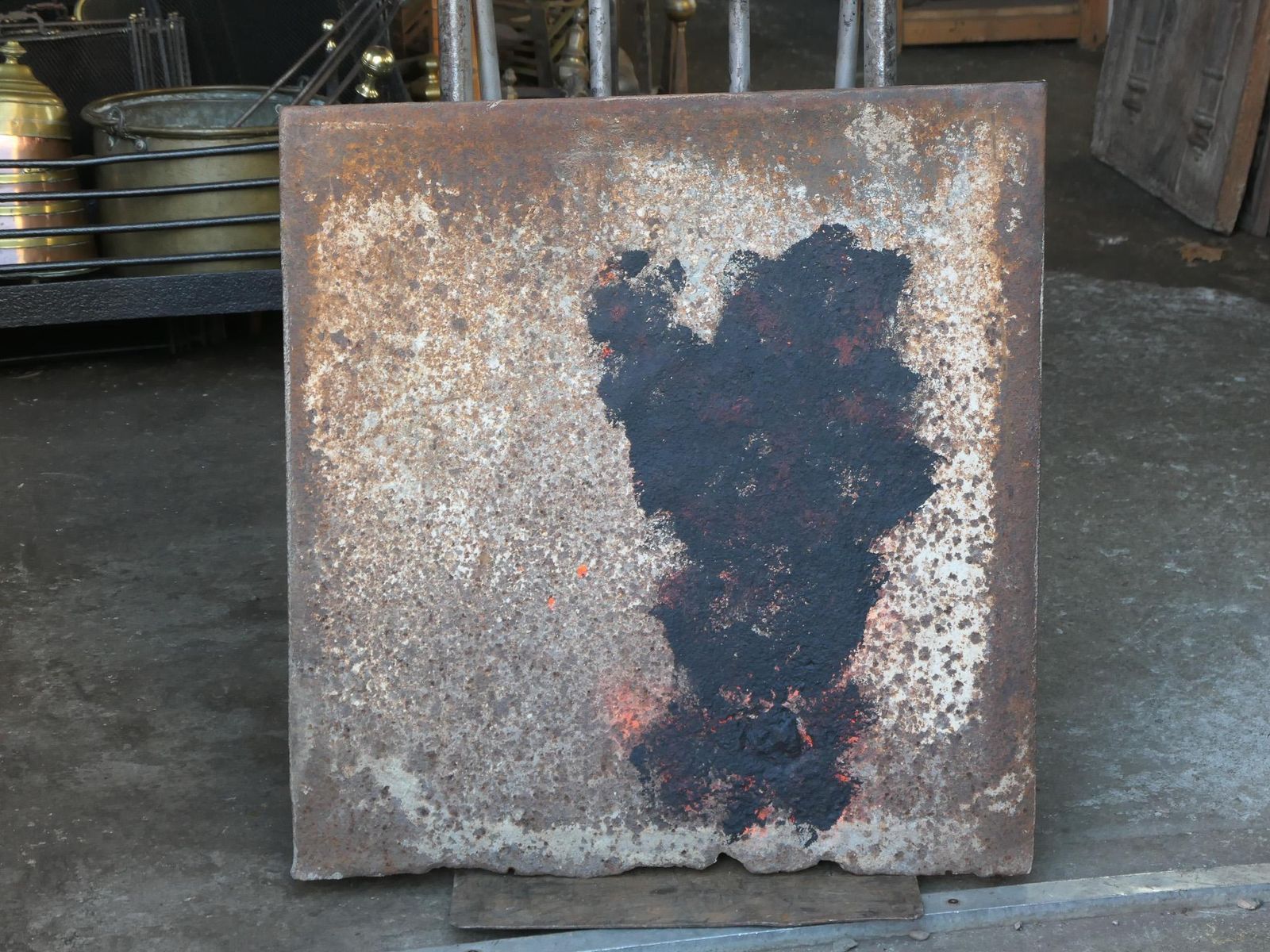 Home Fixtures Antique French 'Revolution' Fireback / Backsplash, 18th Century photo