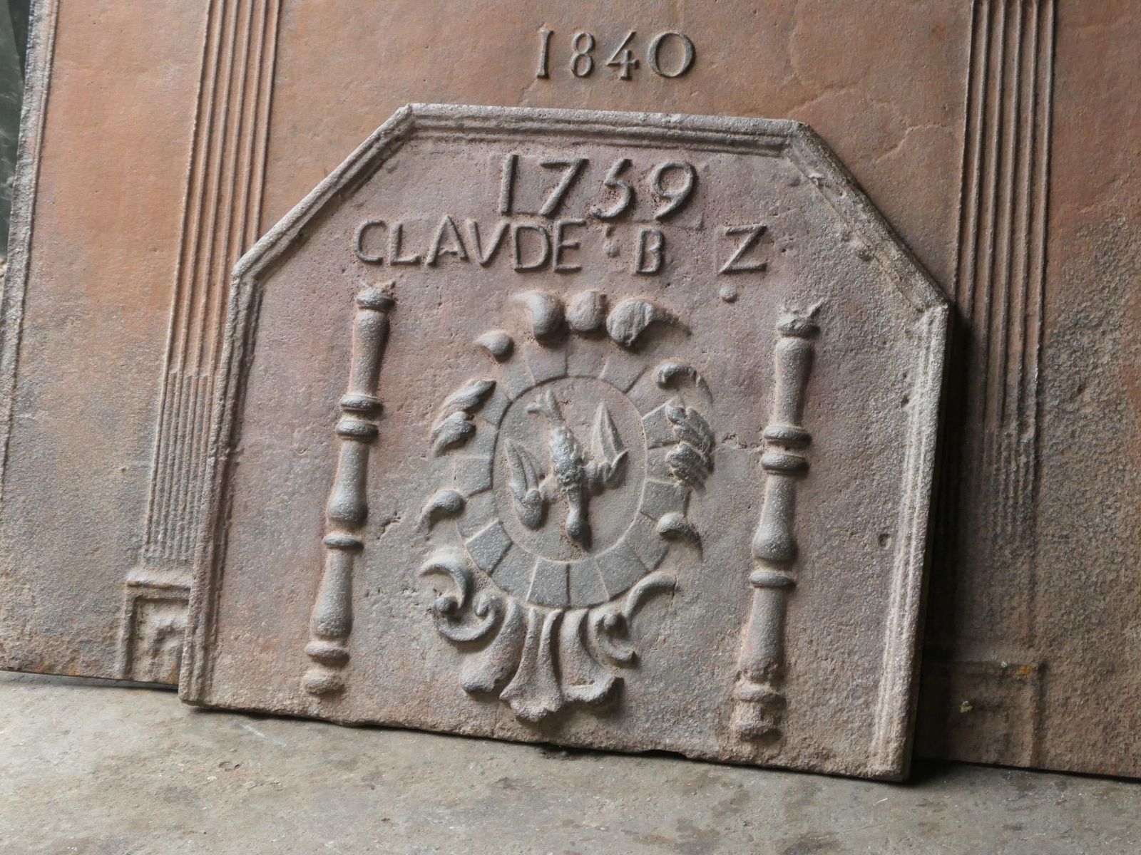 18th Century French Louis XIV 'Coat Of Arms' Fireback / Backsplash photo Home Decor