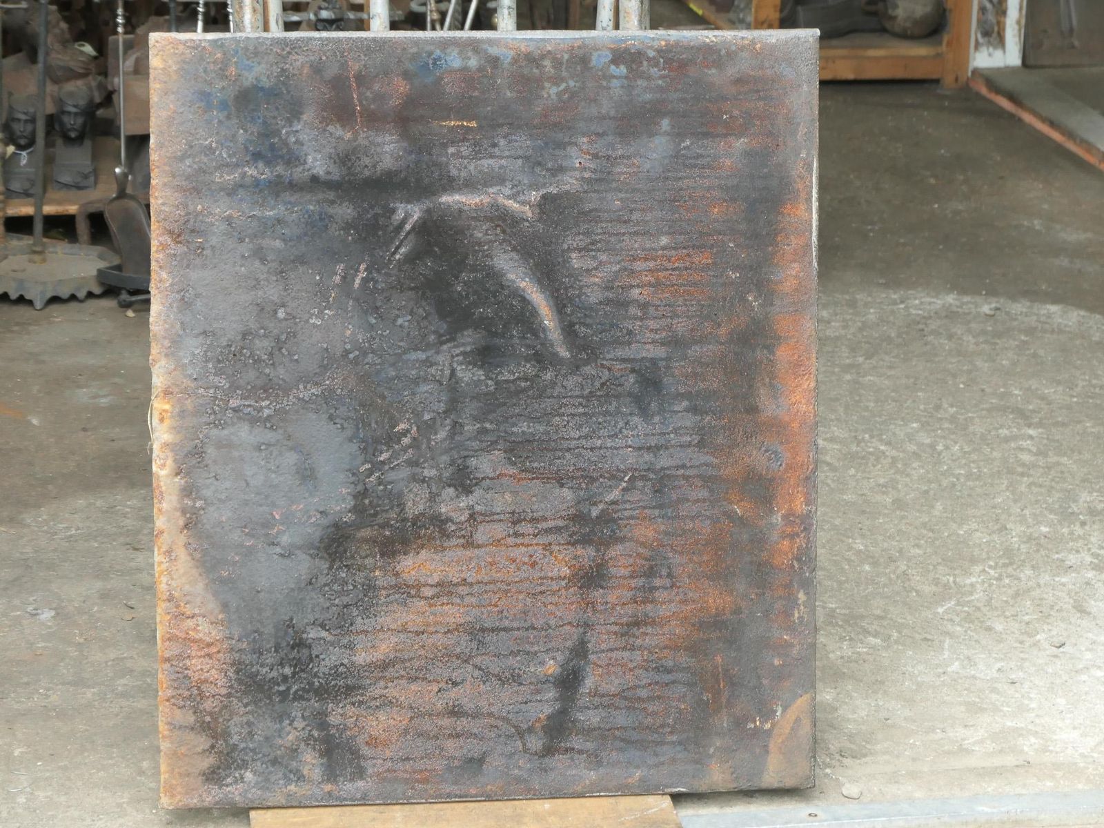 832.0 18th Century French Louis XV Period 'Religious Theme' Fireback / Backsplash photo