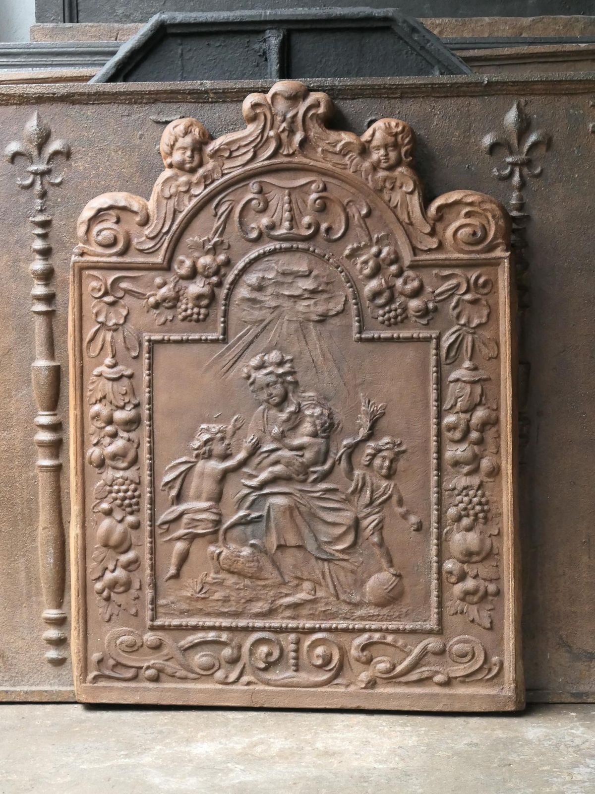 Antique French 'Caritas' Fireback / Backsplash, 19th Century photo for sale
