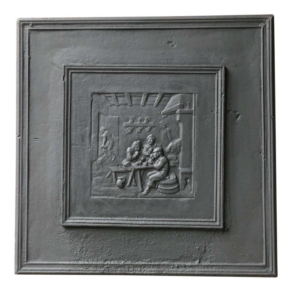 Antique French Napoleon III Style 'The Pub' Fireback / Backsplash