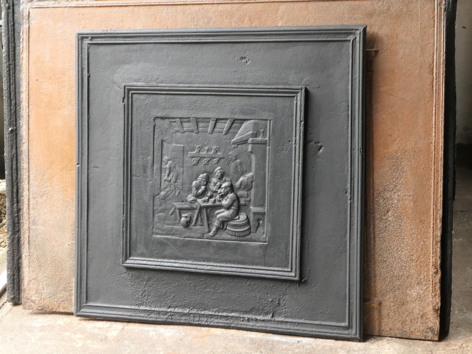Antique French Napoleon III Style 'The Pub' Fireback / Backsplash photo vinterior