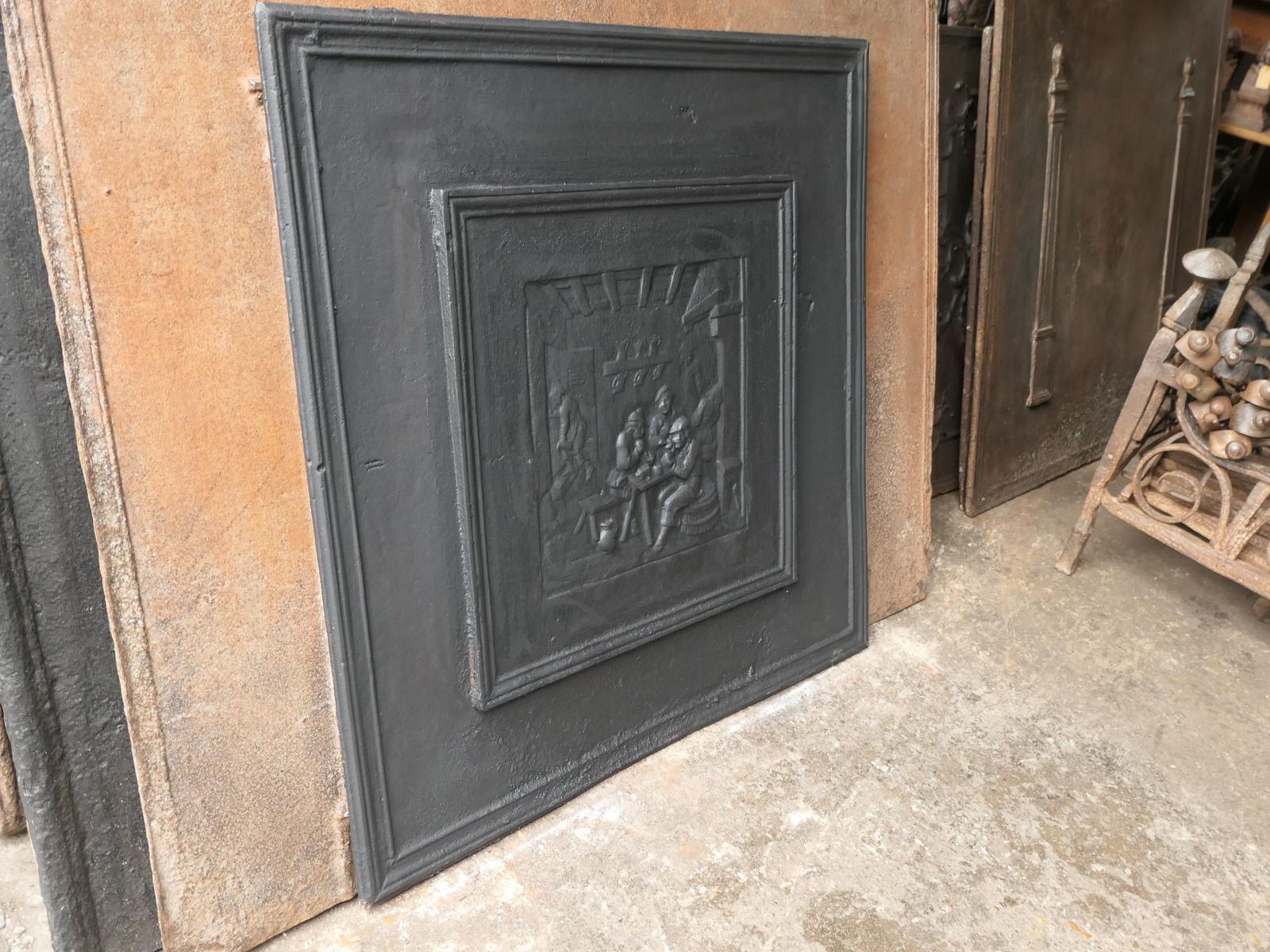 photo furniture Antique French Napoleon III Style 'The Pub' Fireback / Backsplash