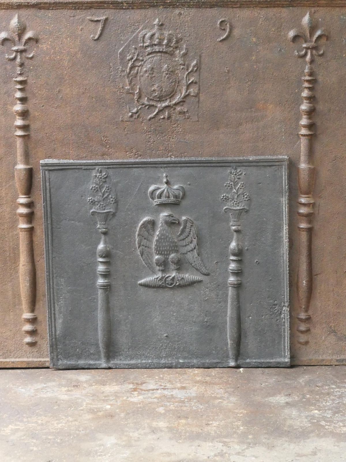 18th 19th Century French 'The Eagle Of Napoleon' Fireback / Backsplash photo furniture