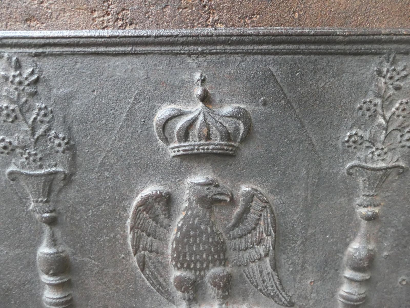 18th 19th Century French 'The Eagle Of Napoleon' Fireback / Backsplash photo vintage