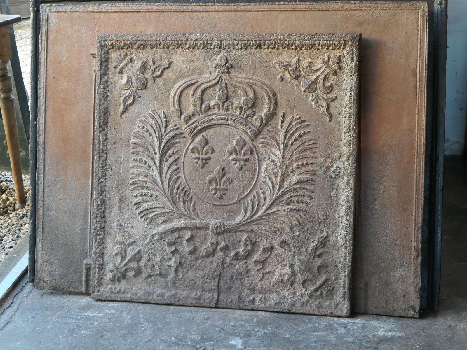 17th 18th Century French Louis XIV 'Arms Of France' Fireback / Backsplash photo vinterior