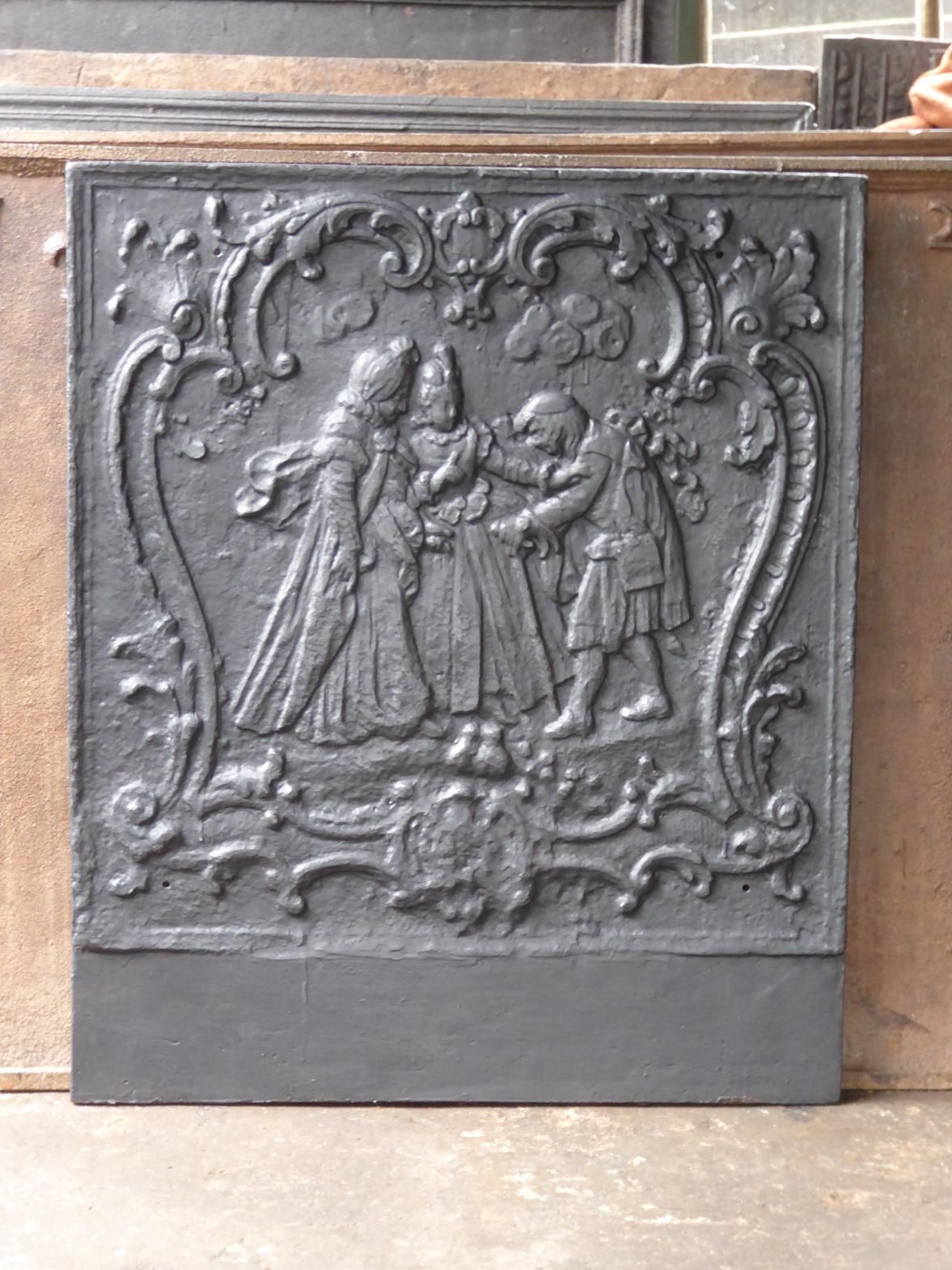 Tall 18th Century French Louis XV Period Fireback / Backsplash photo for sale