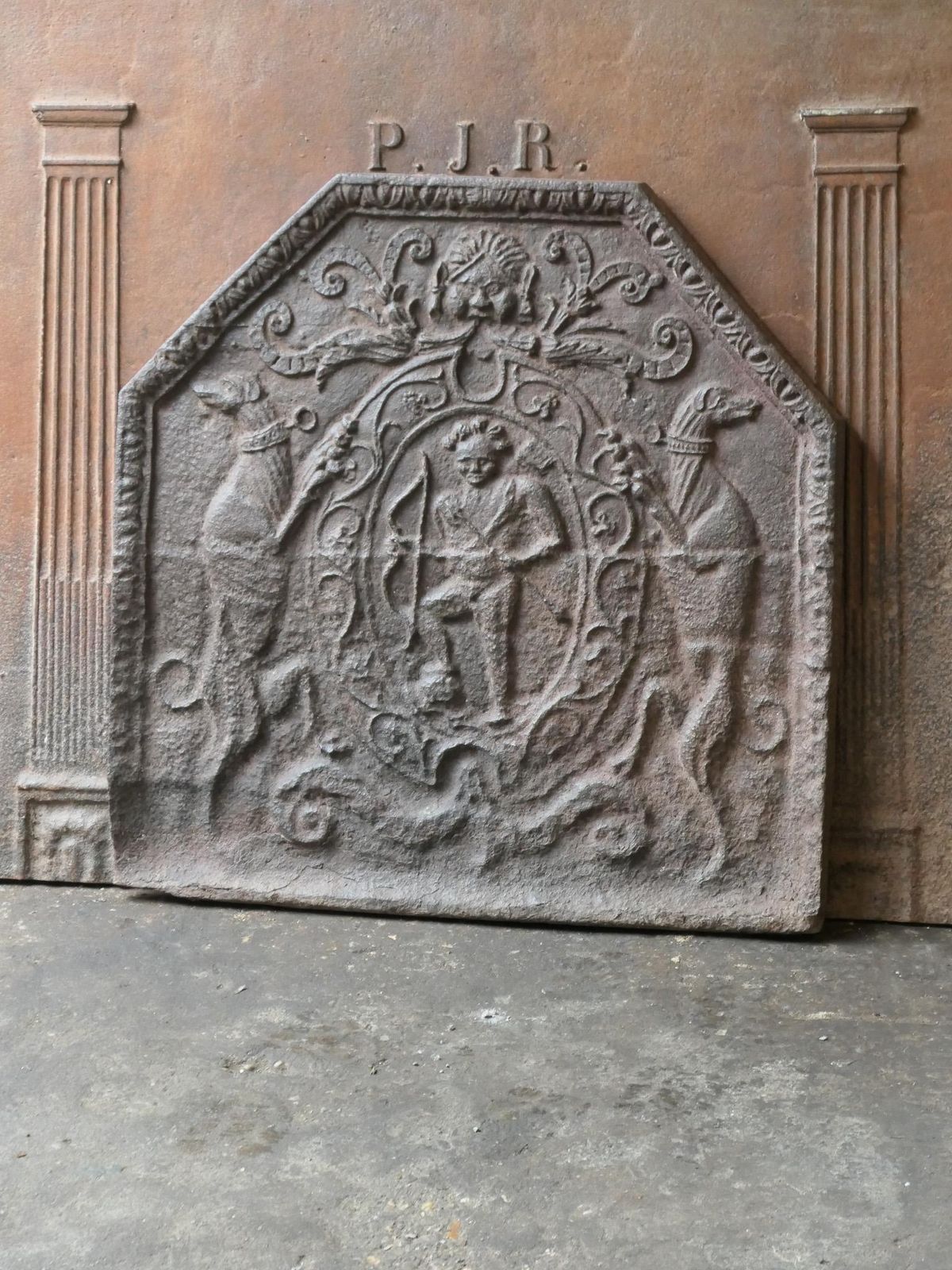 17th Century French Louis XIII 'Arms Of France' Fireback / Backsplash photo for sale