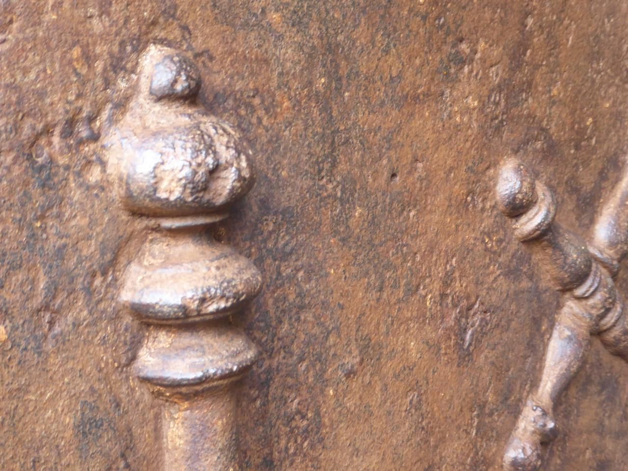 Louis XIV 'Saint Andrew's Cross' Fireback / Backsplash, 18th Century French photo buy