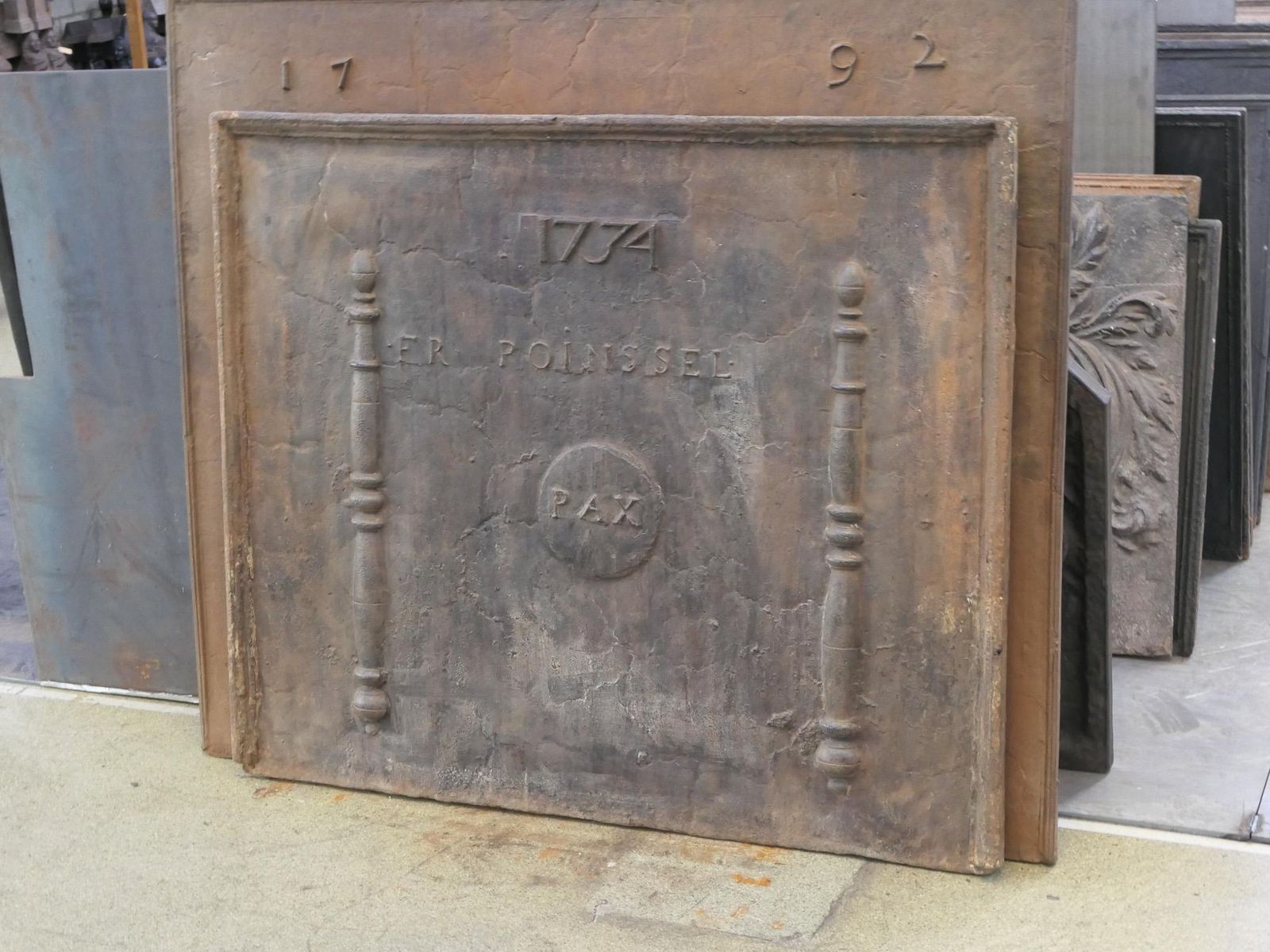 18th Century French Louis XIV 'Allegory Of Peace' Fireback / Backsplash photo Home Fixtures
