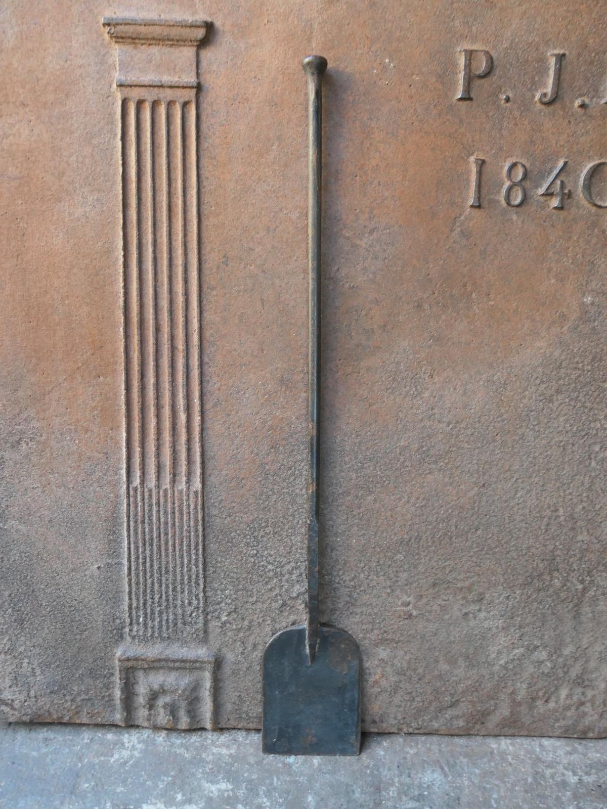 Rustic French Antique Fireplace Shovel, 18th Century photo furniture