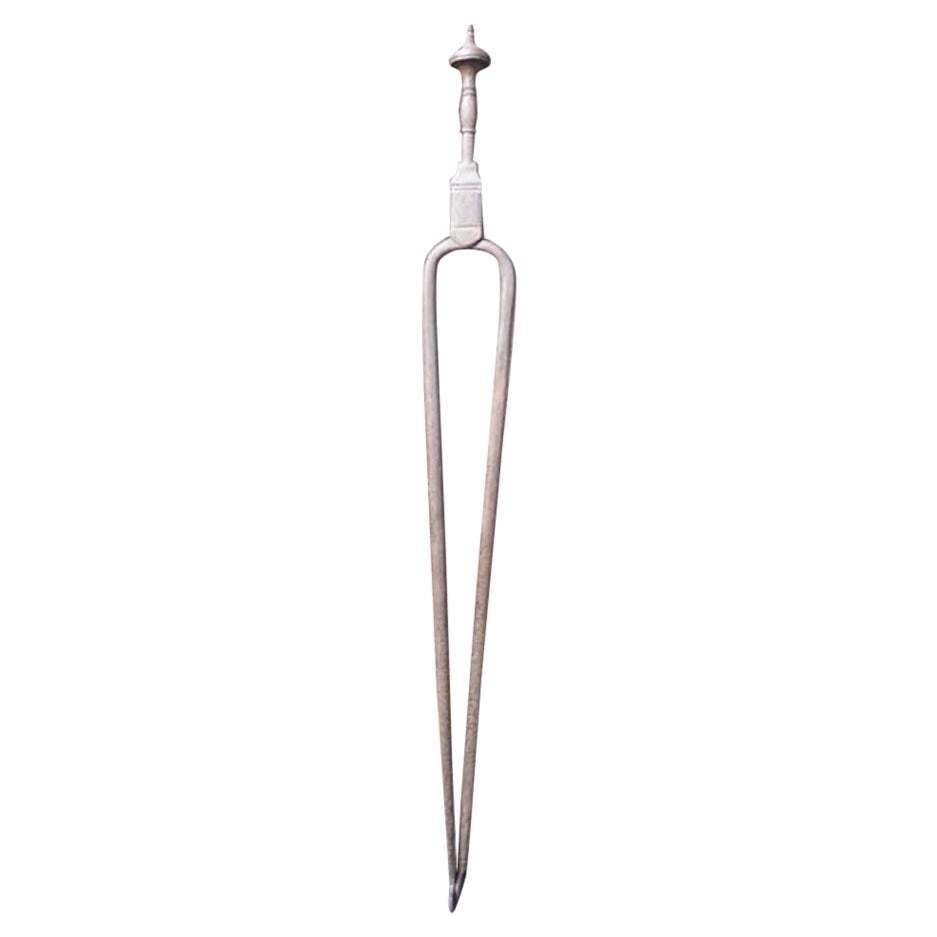 18th Century Dutch Fire Tongs Or Fireplace Tongs