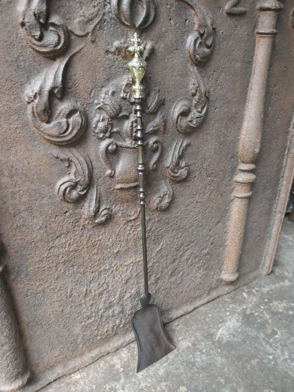 Antique French Napoleon III Fireplace Shovel Or Fire Shovel photo for sale