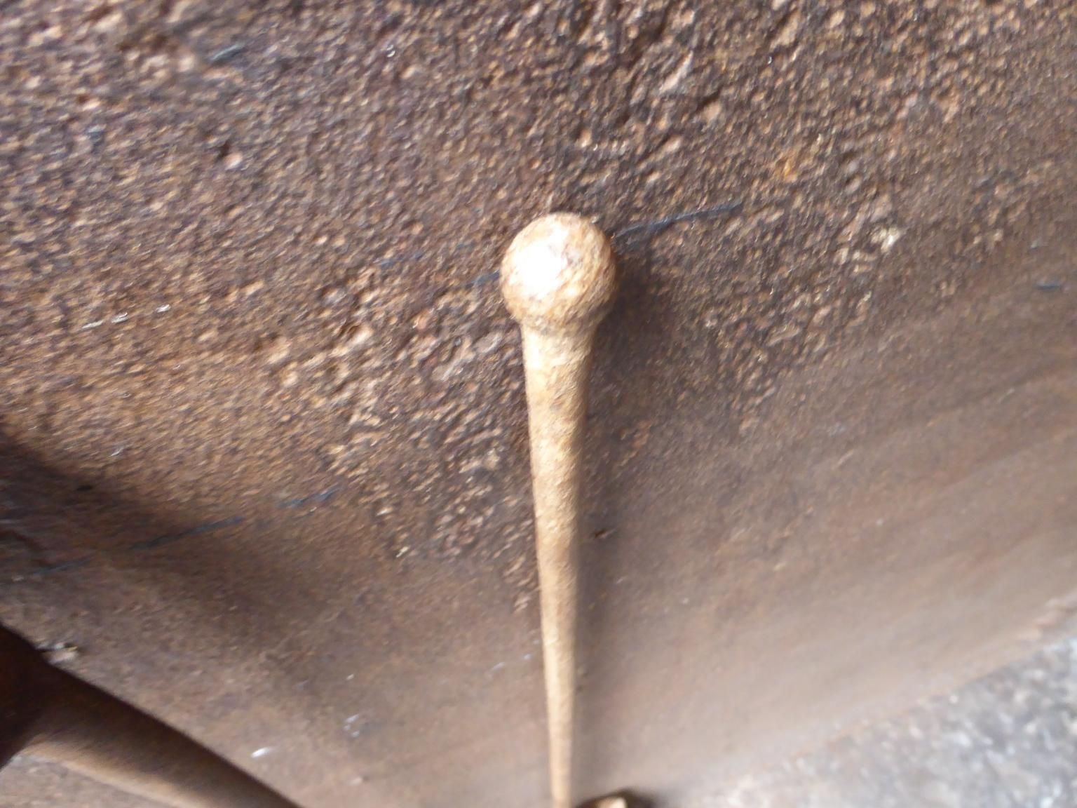 Antique French Wrought Iron Fireplace Tools Or Fire Tools, 18th Century photo vinterior