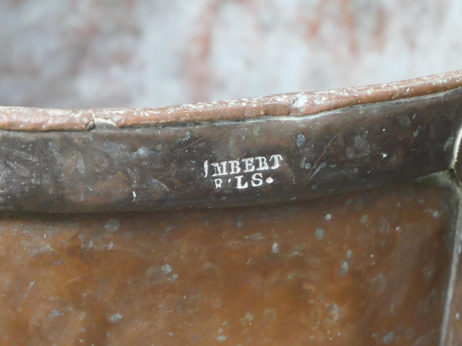 photo furniture Antique French Copper Log Holder, Early 19th Century