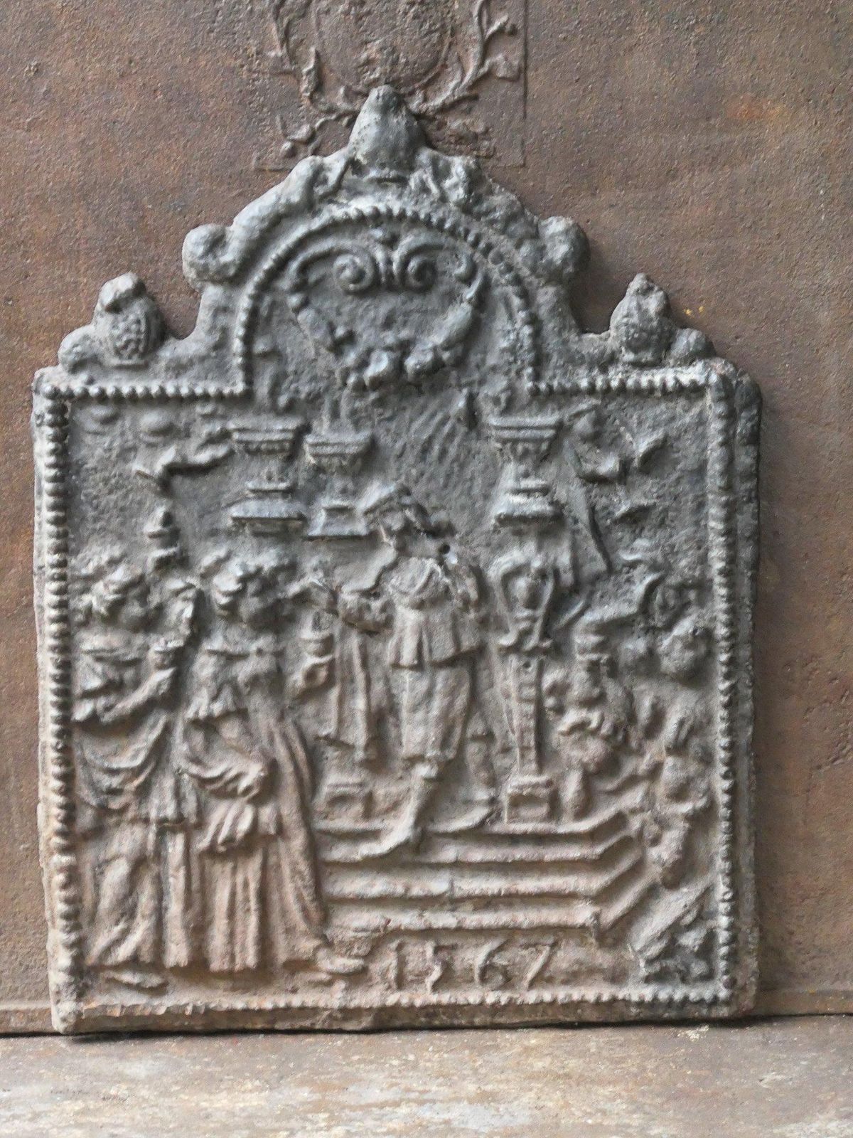 20th Century 'Religious Theme' Fireback / Backsplash, Gothic Style photo Home Fixtures