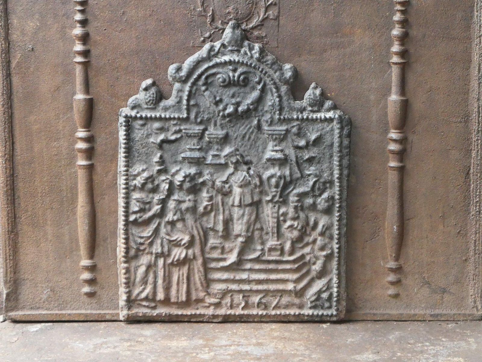20th Century 'Religious Theme' Fireback / Backsplash, Gothic Style photo 296.0