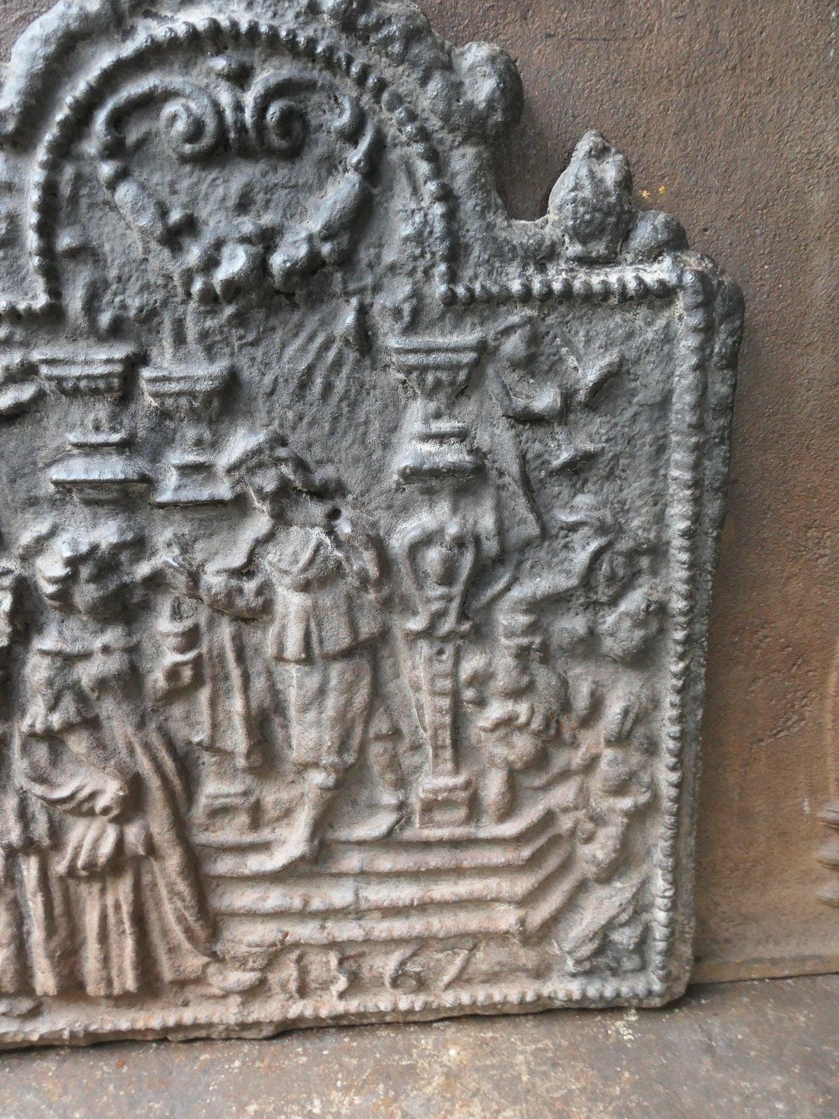 photo for sale 20th Century 'Religious Theme' Fireback / Backsplash, Gothic Style