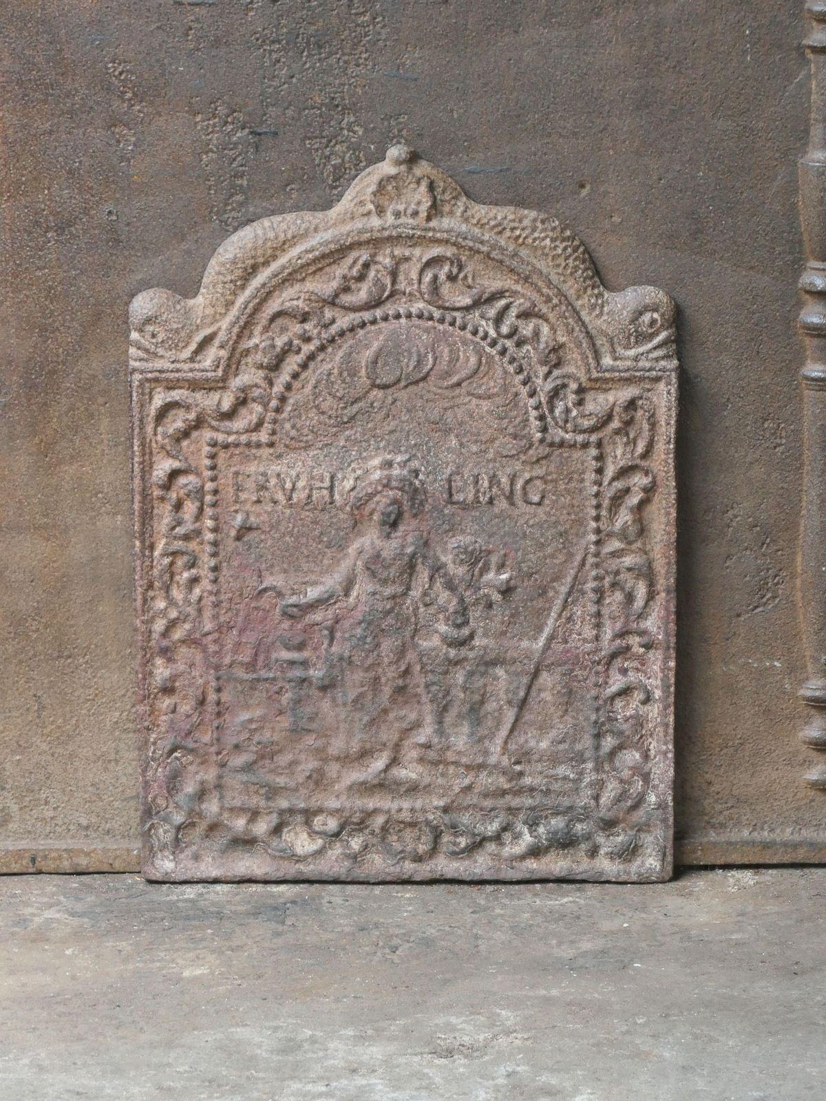 Dutch Louis XIV Period 'The Spring' Fireback / Backsplash, Early 18th Century photo for sale