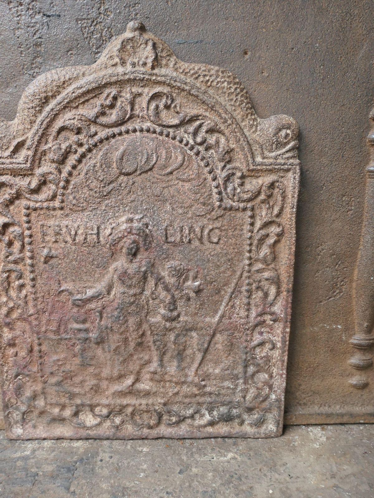 photo for sale Dutch Louis XIV Period 'The Spring' Fireback / Backsplash, Early 18th Century