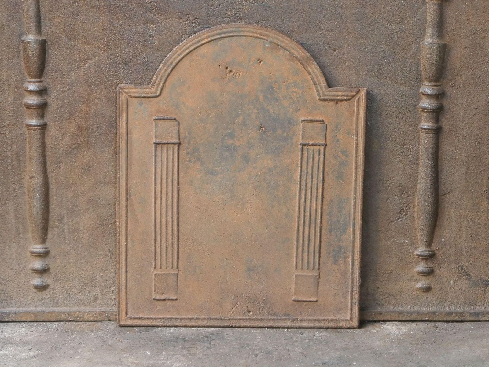 French 'Pillars Of Freedom' Fireback / Backsplash, 18th   19th C photo for sale