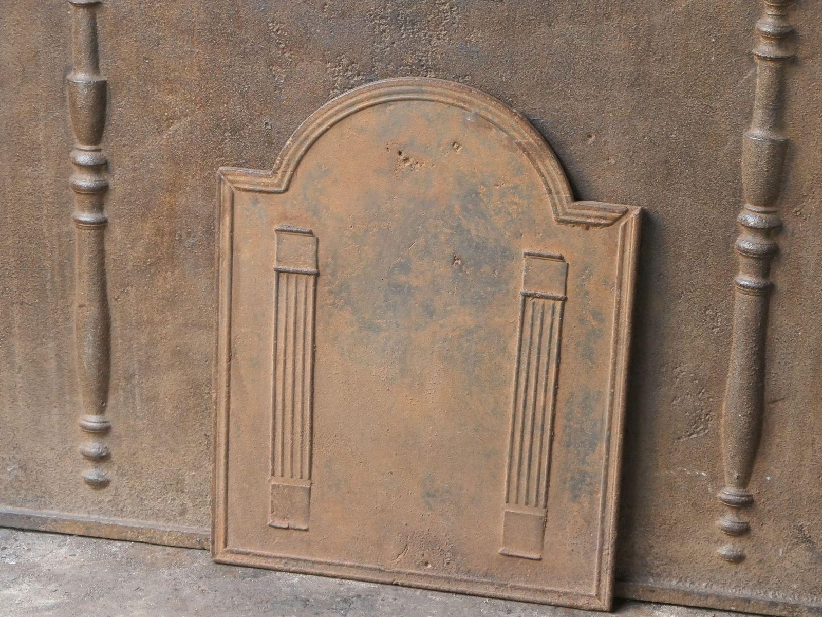 French 'Pillars Of Freedom' Fireback / Backsplash, 18th   19th C photo Home Fixtures