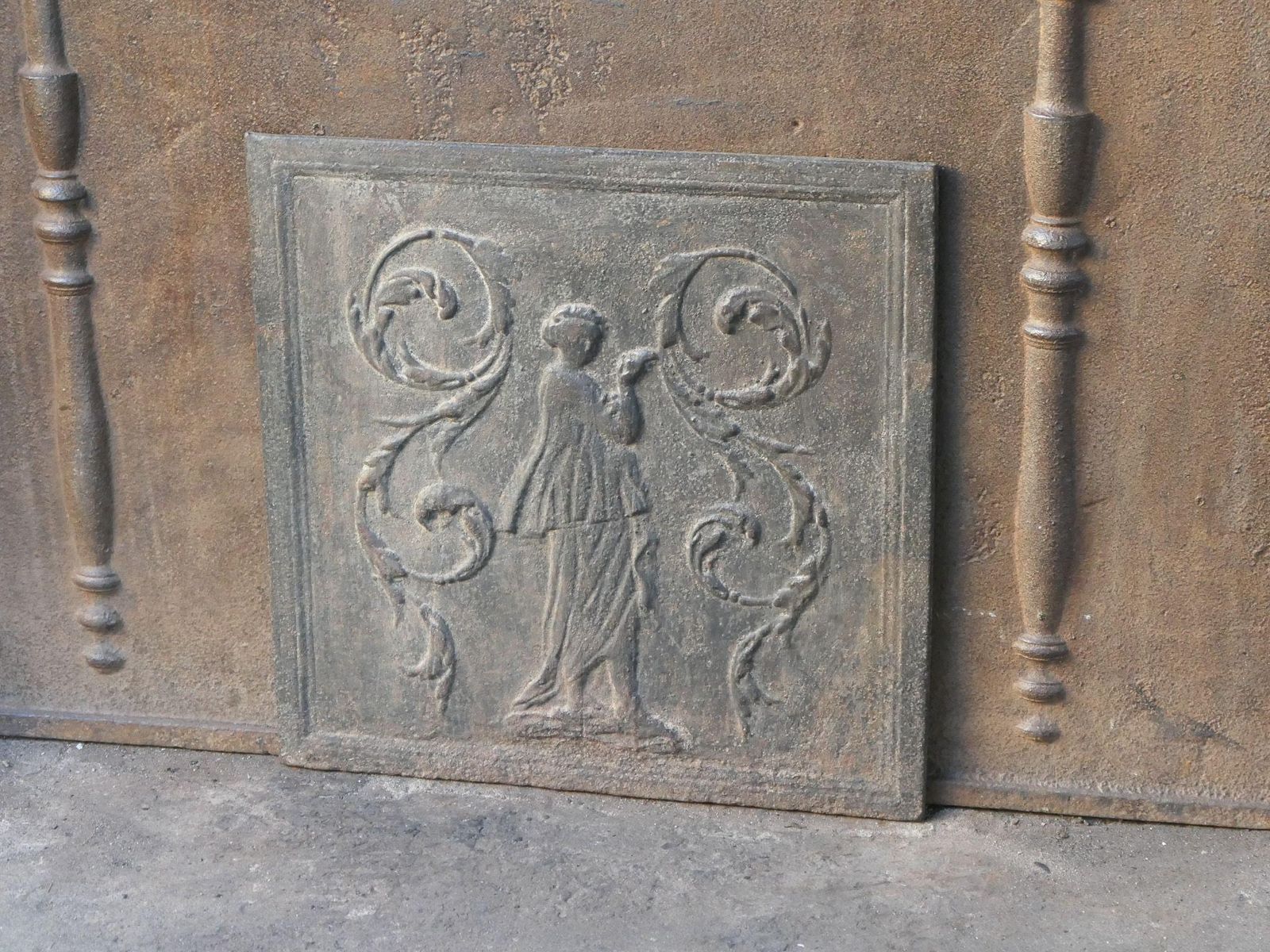 French Neoclassical Period 'Lady' Fireback / Backsplash, 19th Century photo 294.0