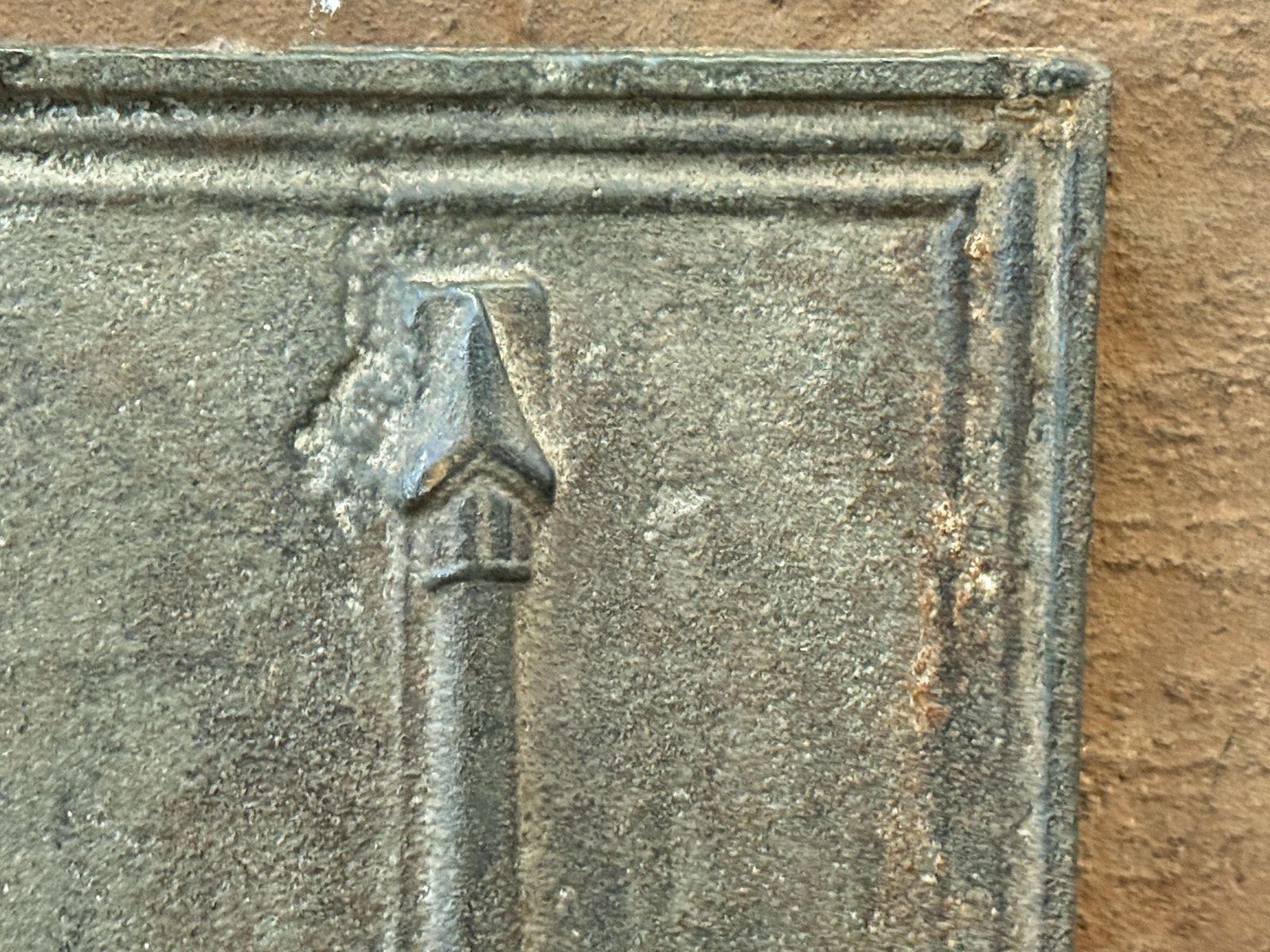 French 'Pillars Of Freedom' Fireback / Backsplash, Early 19th Century photo vinterior