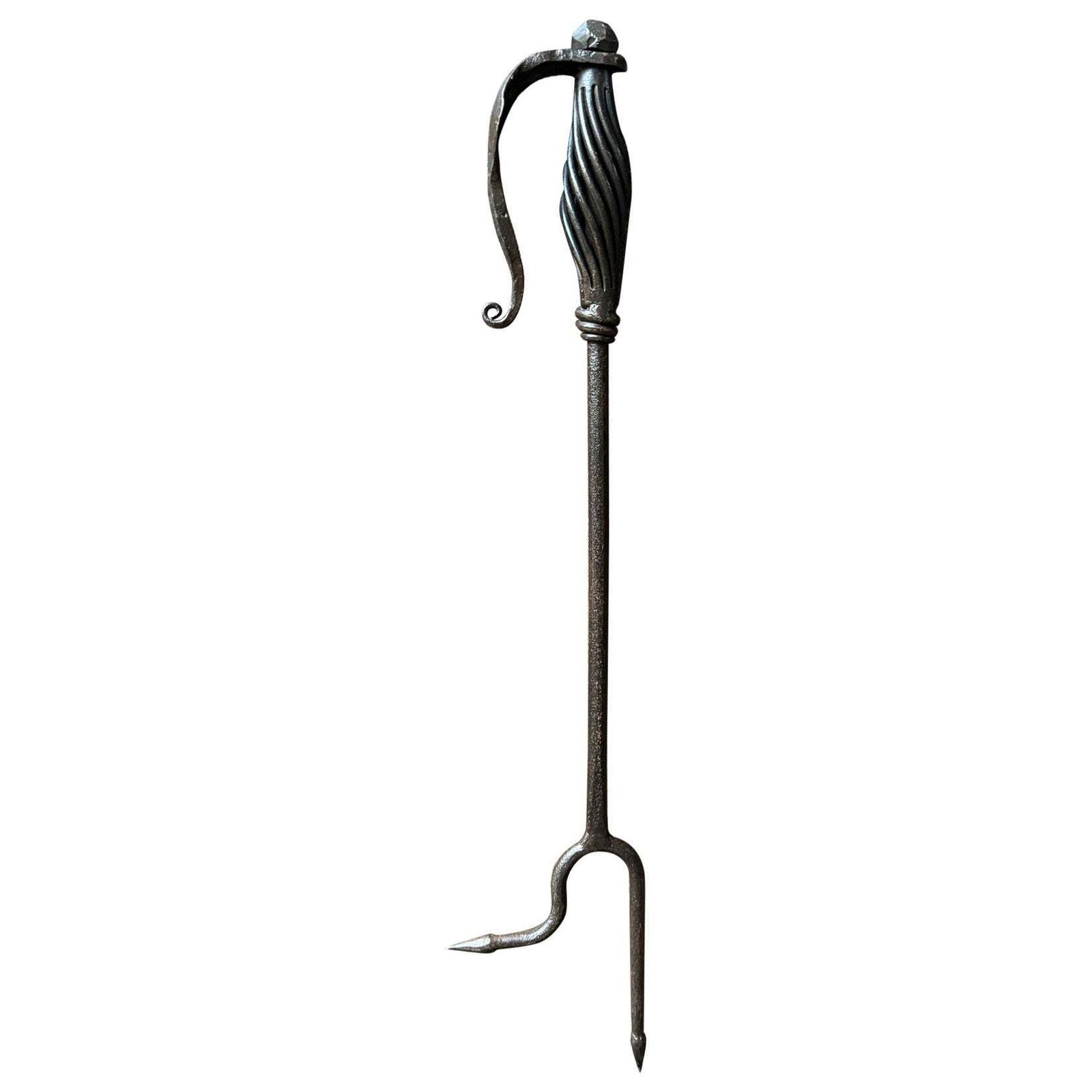Exceptional Hand Forged Dutch Fire Poker