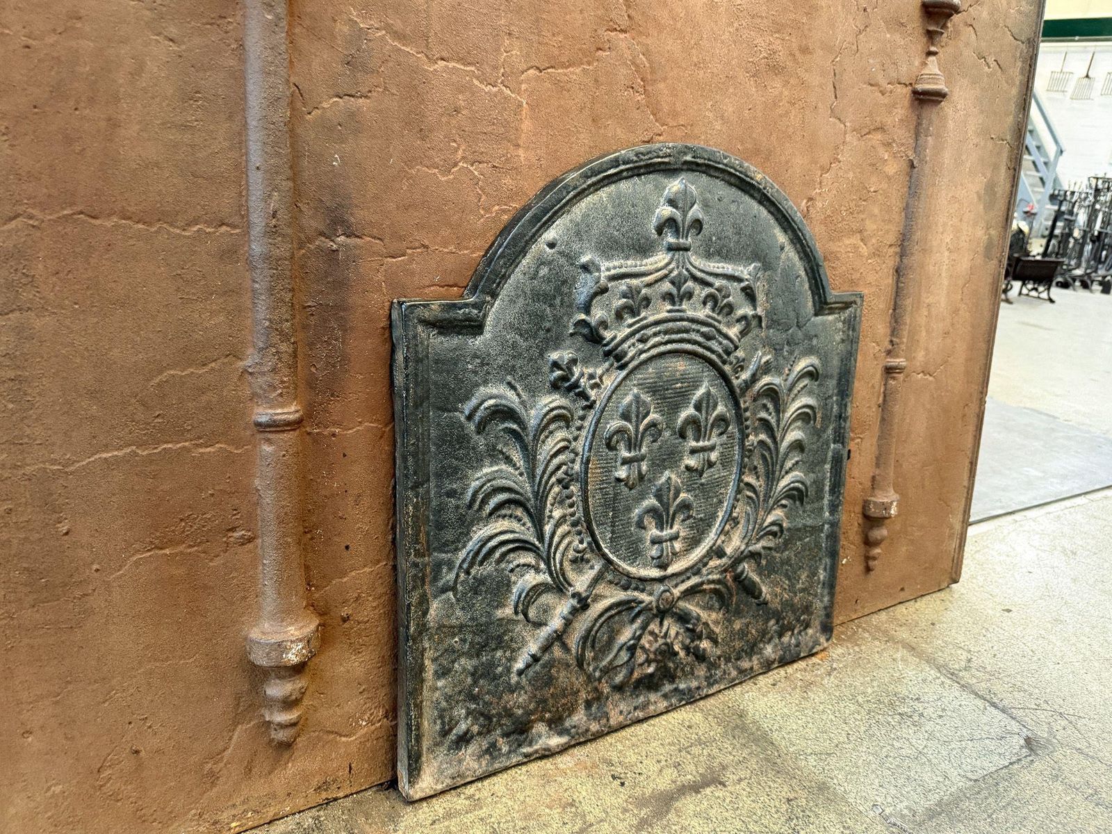 photo for sale French Louis XV Style 'Arms Of France' Fireback / Backsplash