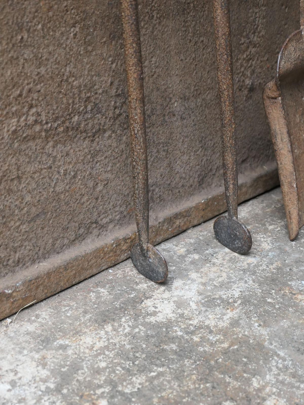 18th C. French Wrought Iron Louis XV Fireplace Tool Set photo Home Fixtures