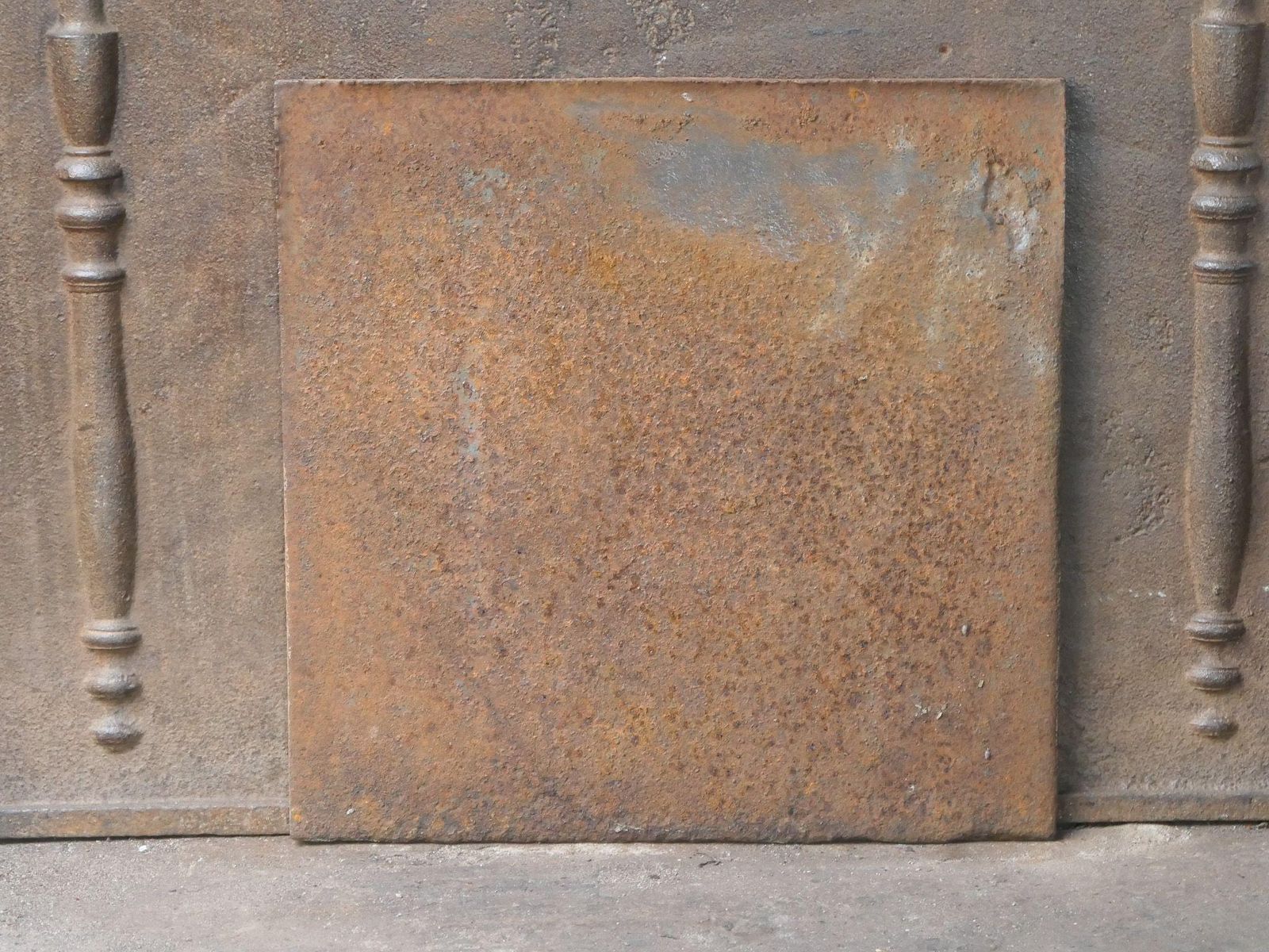 photo furniture French 'Pillars Of Freedom' Fireback / Backsplash, 18th   19th C.