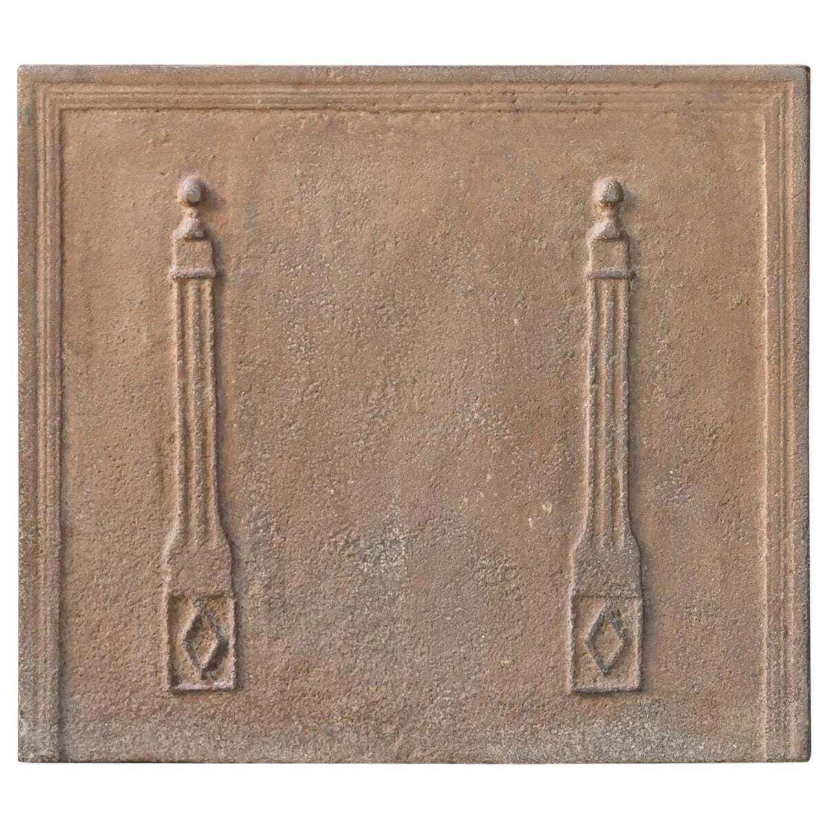 French 'Pillars Of Freedom' Fireback / Backsplash, 18th   19th C.