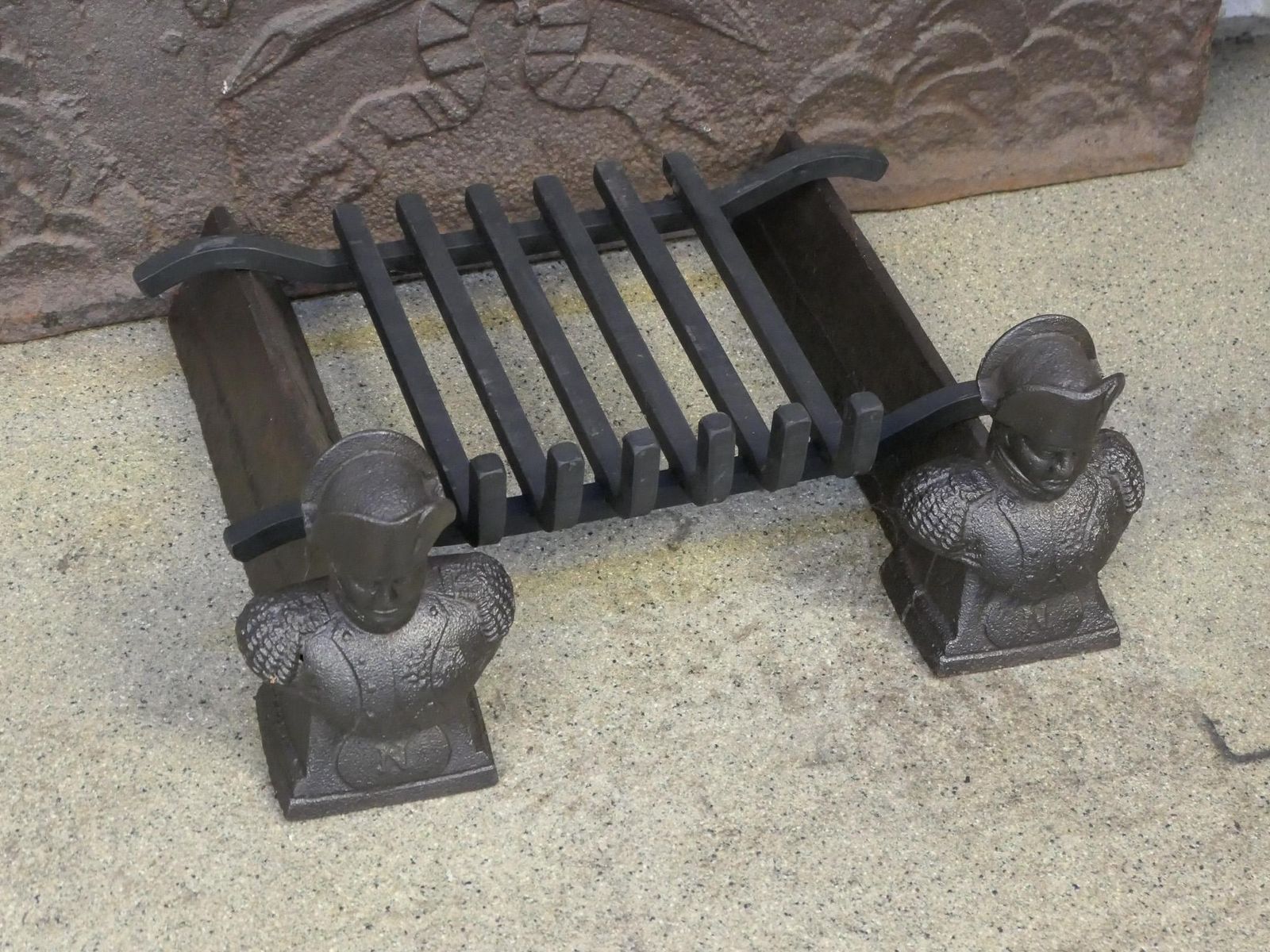 Antique French Napoleon III Fire Grate, Fireplace Grate, 19th Century photo buy