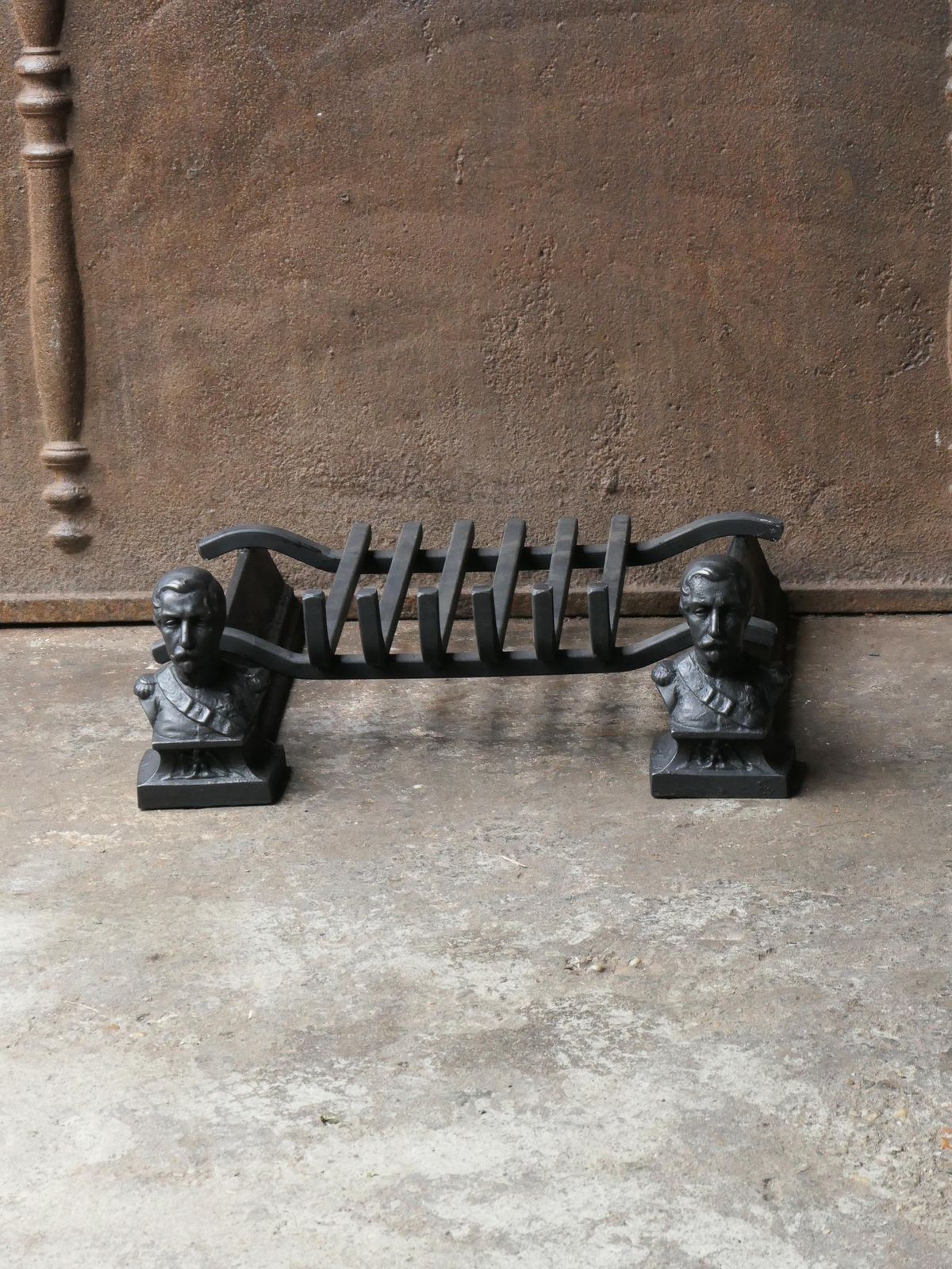 Antique French Napoleon III Fire Grate, Fireplace Grate photo for sale