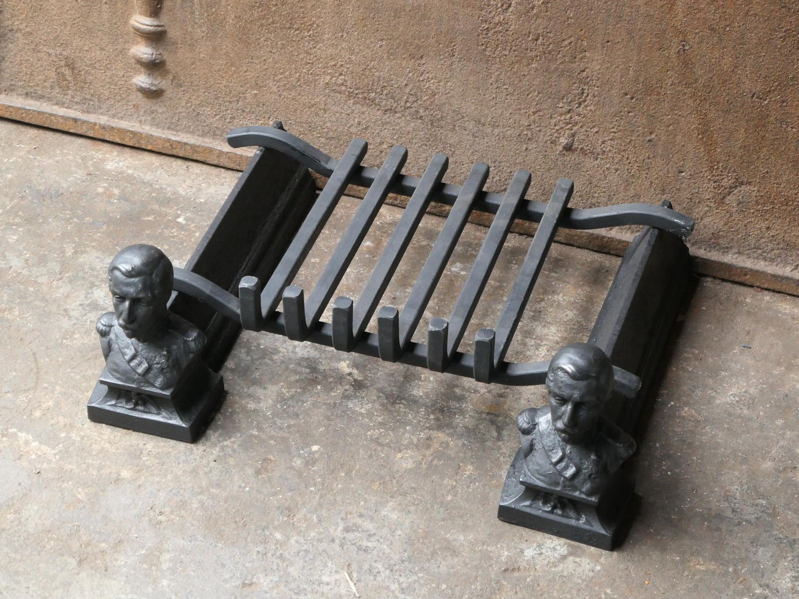 Antique French Napoleon III Fire Grate, Fireplace Grate photo vinterior