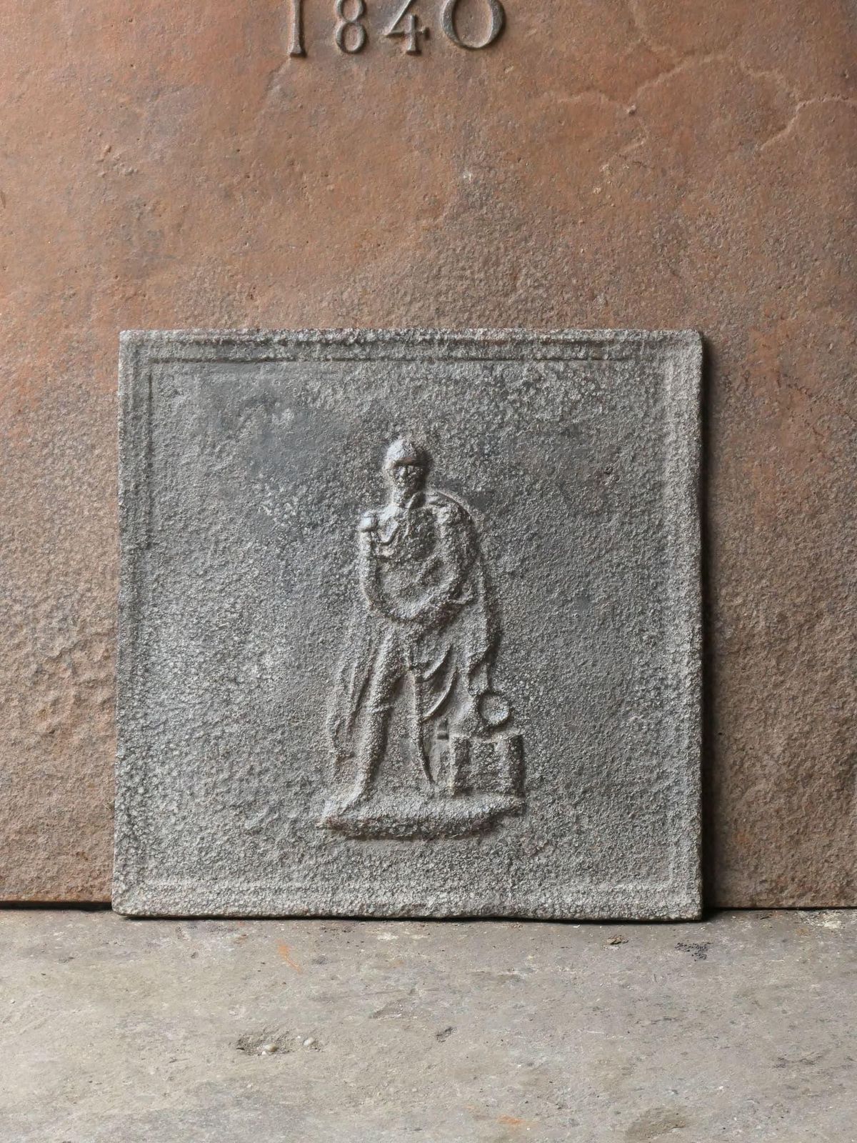 French Napoleon III 'Man' Fireback / Backsplash, 19th Century, Napoleon III Peri photo Home Fixtures