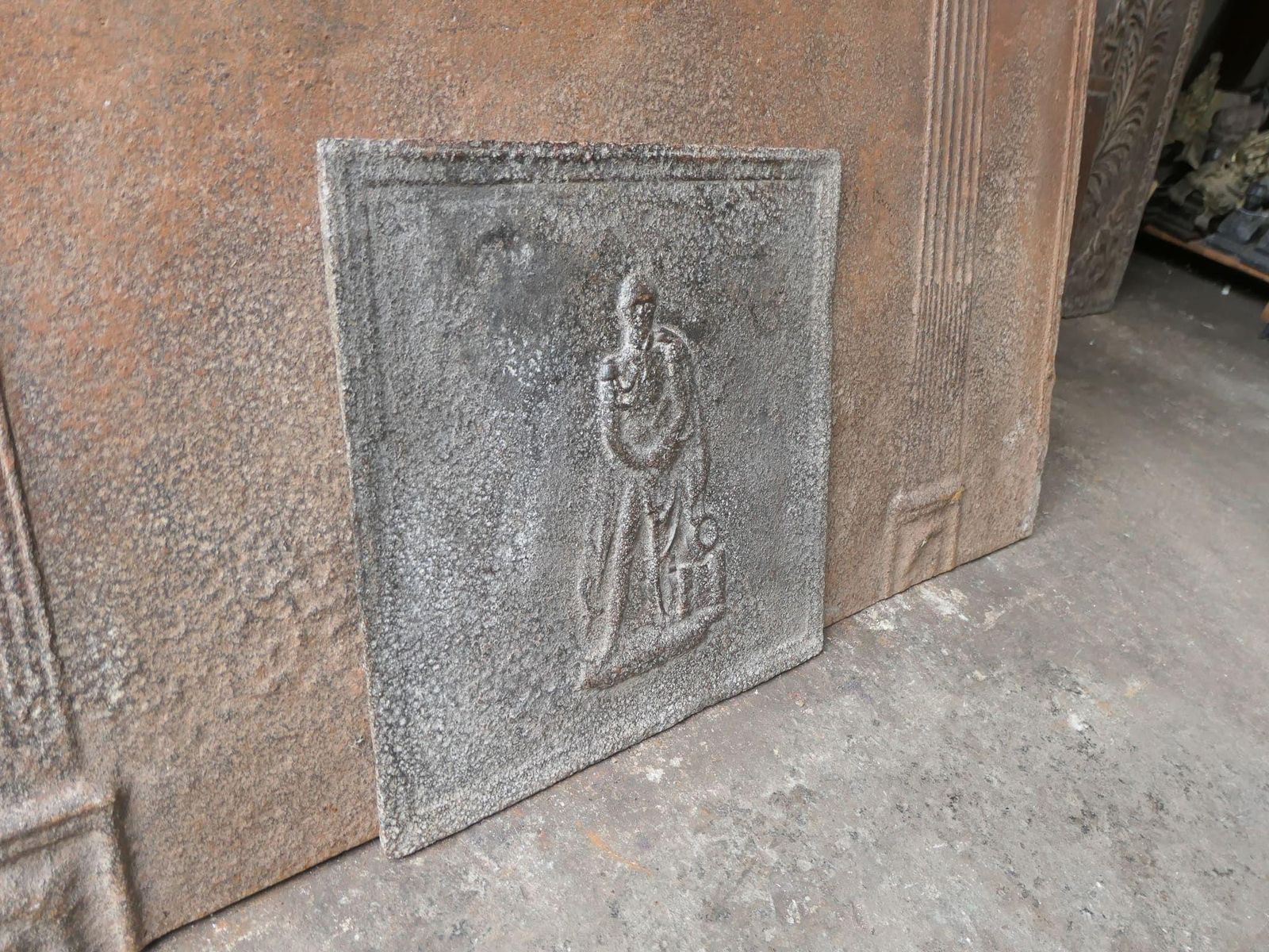 320.0 French Napoleon III 'Man' Fireback / Backsplash, 19th Century, Napoleon III Peri photo