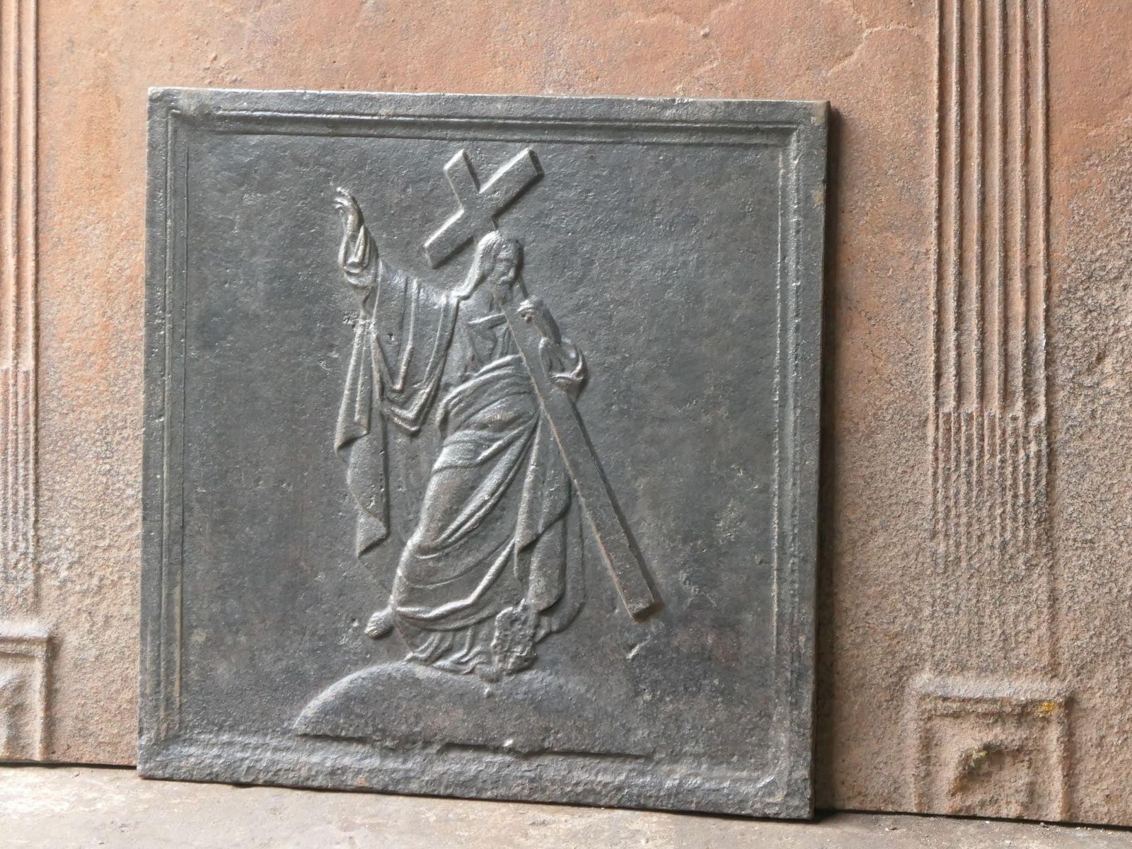 French Napoleon III Period 'Jezus' Fireback / Backsplash photo for sale