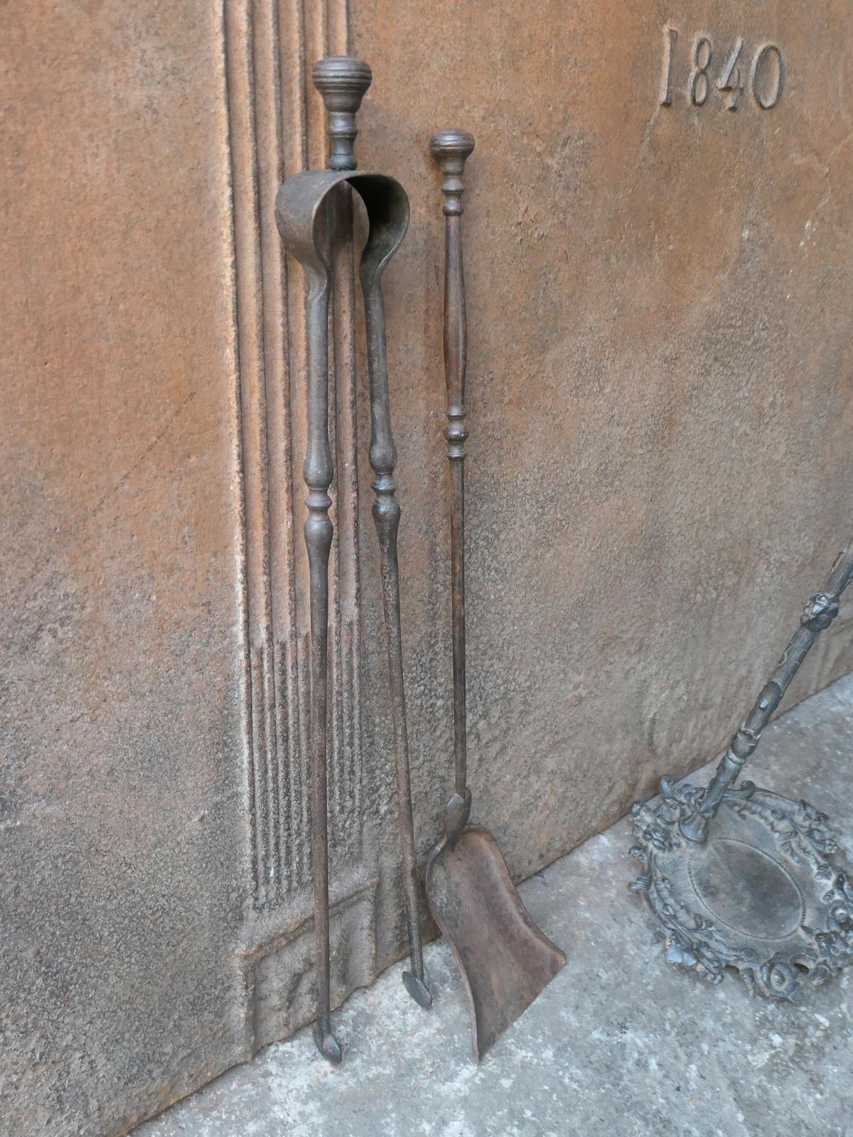 Home Fixtures French Napoleon III Period Fireplace Tools Or Fire Tools, 19th Century photo