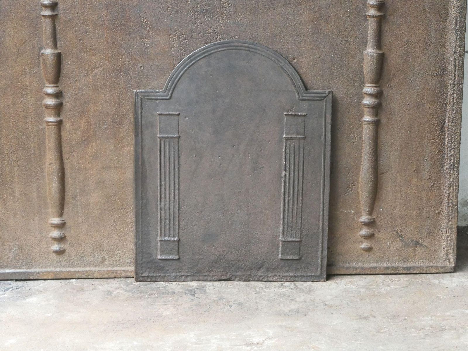 French 'Pillars Of Freedom' Fireback / Backsplash, Early 19th Century photo for sale
