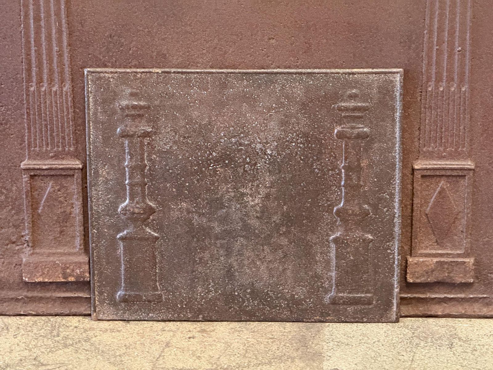 French 'Pillars Of Freedom' Fireback / Backsplash, Early 19th Century photo furniture