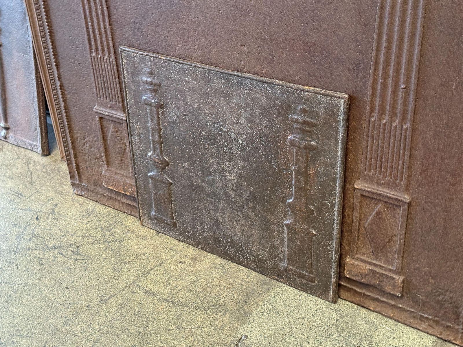 French 'Pillars Of Freedom' Fireback / Backsplash, Early 19th Century photo for sale