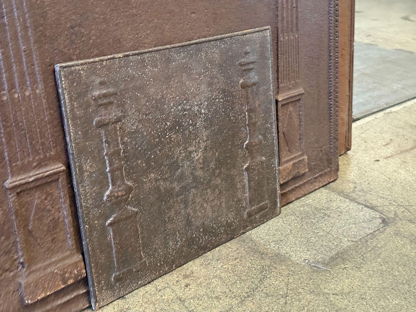 French 'Pillars Of Freedom' Fireback / Backsplash, Early 19th Century photo Home Fixtures
