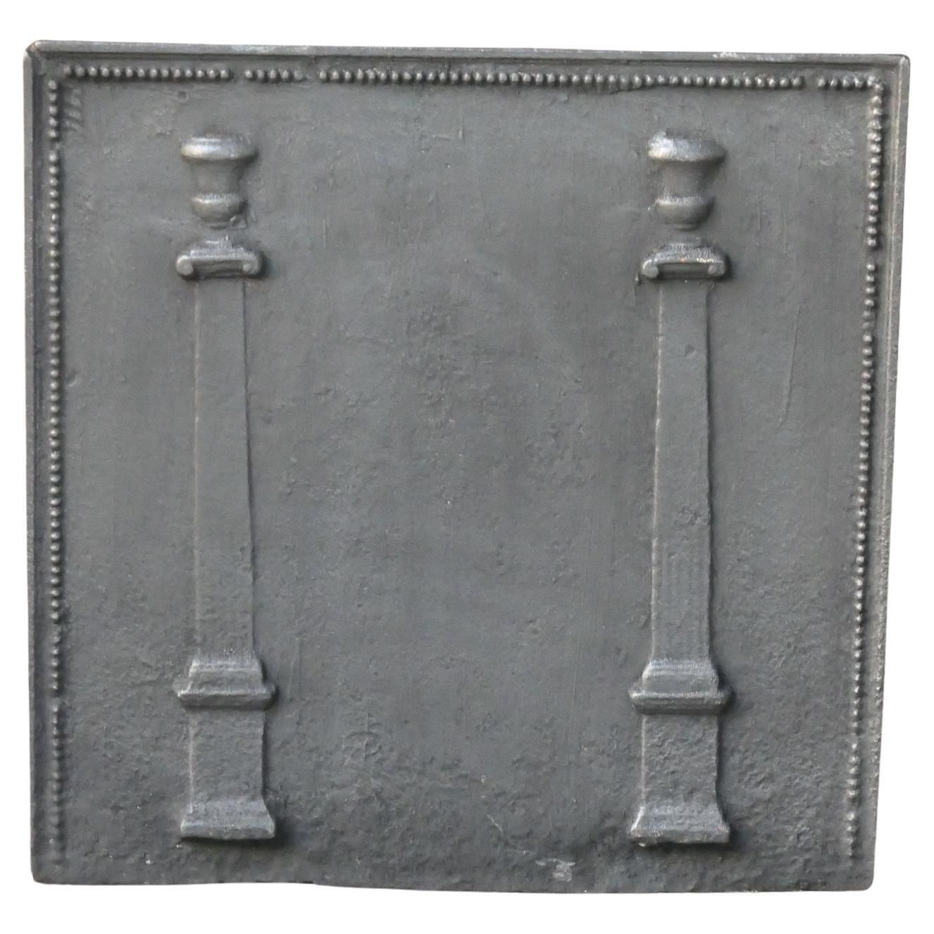 French 'Pillars Of Freedom' Fireback / Backsplash, Early 19th Century