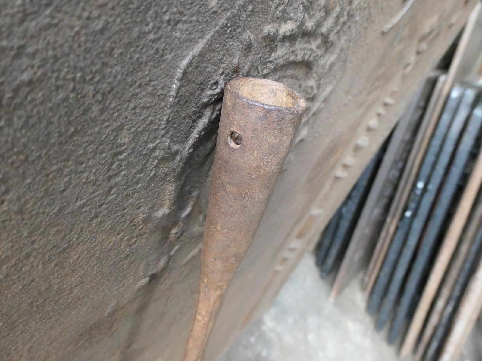 Large Early 18th Century French Fireplace Shovel Or Fire Shovel photo vintage