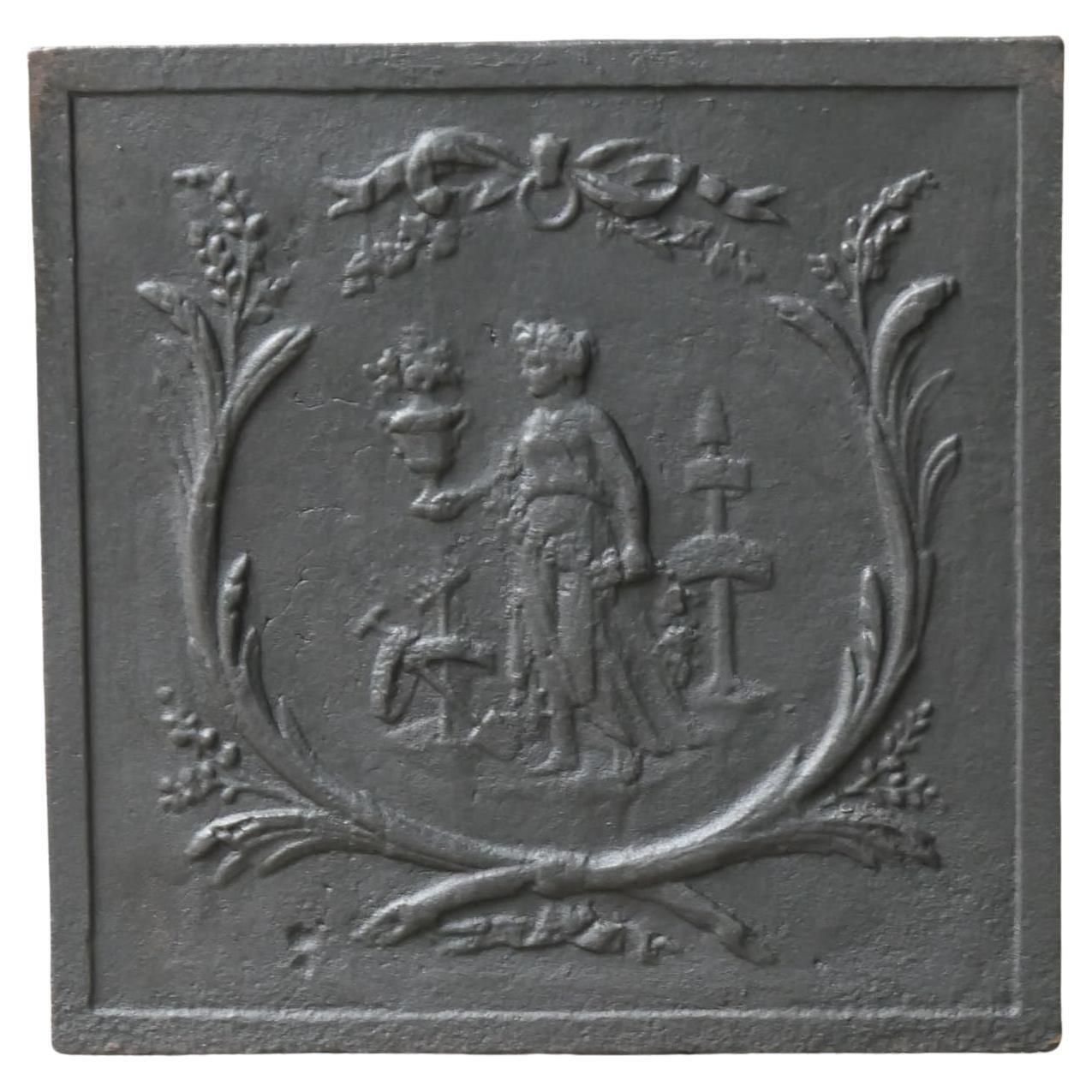 Early 19th Century French 'Gardening' Fireback / Backsplash