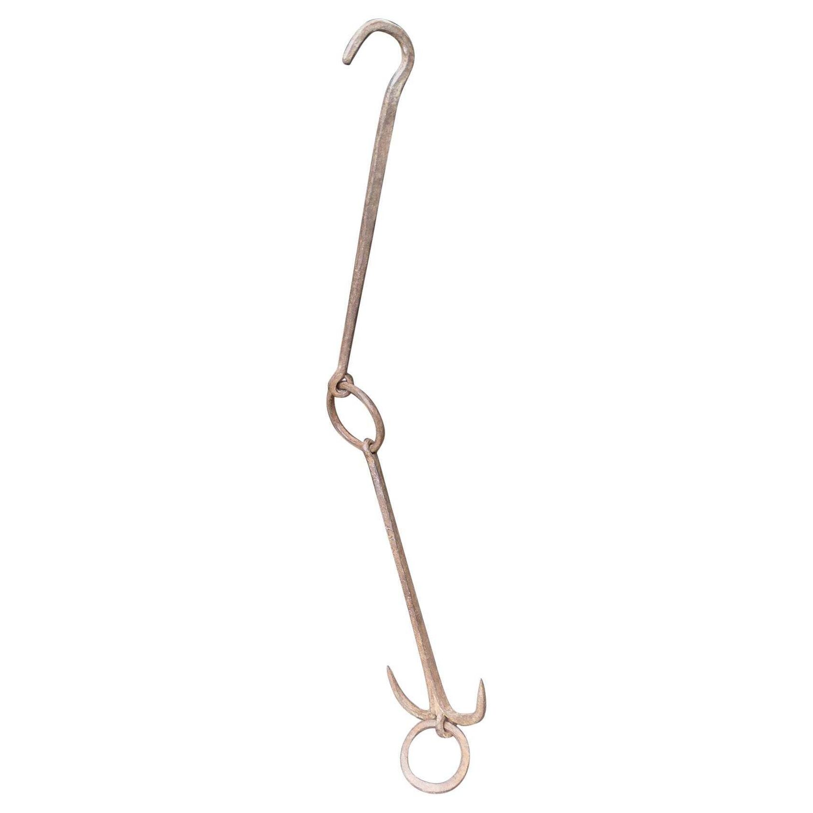 Large 17th Century French Fireplace Pot Hook