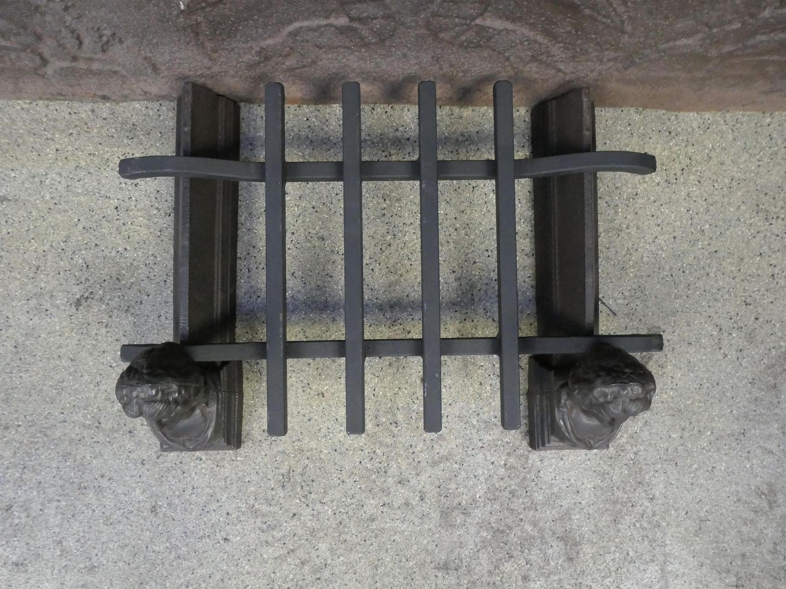 photo furniture Antique French Napoleon III Fire Grate, Fireplace Grate, 19th Century